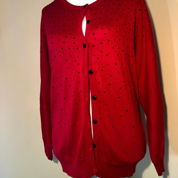 Rafaella rhinestone studded sweater - Picture 2 of 7